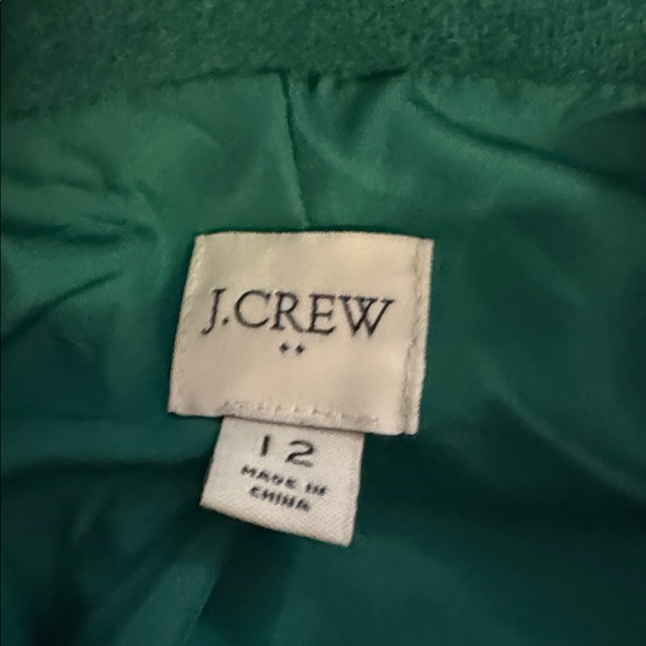 J. Crew Green Wool Coat - Picture 2 of 7